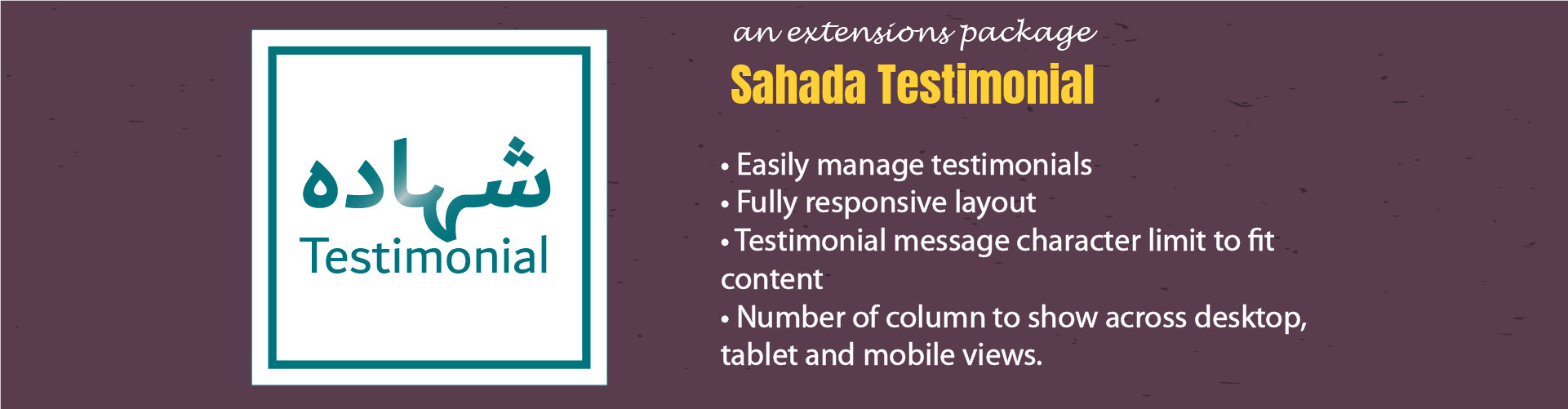 Sahada Testimonial Joomla Package