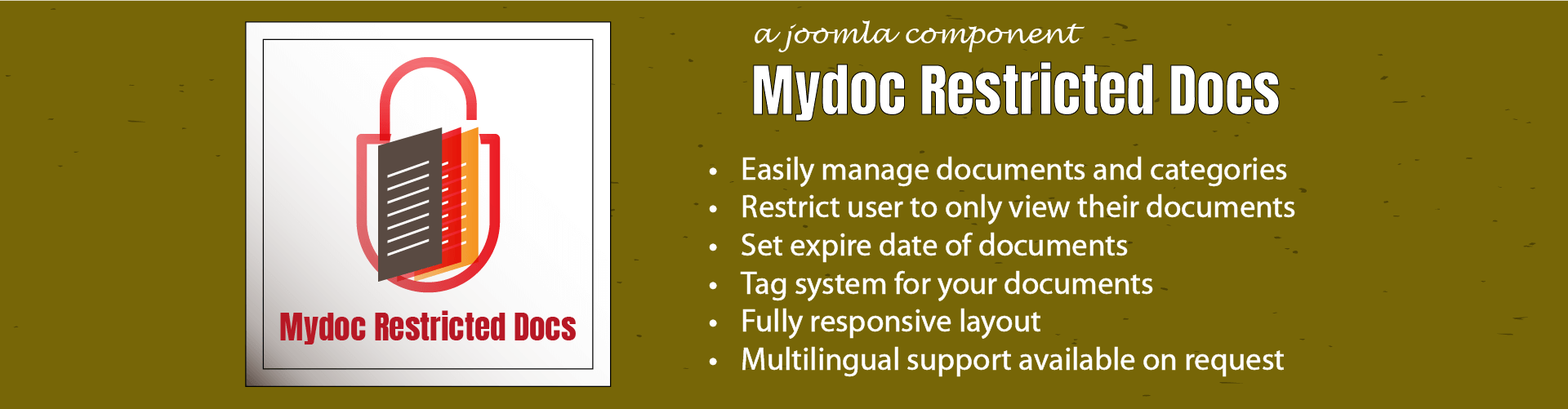 Mydocs Restricted Docs Joomla Component